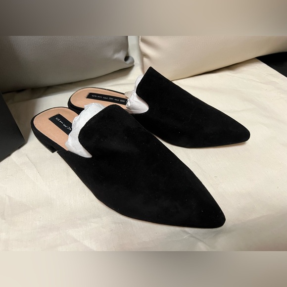 NIB Steven by Steve Madden Valent Suede Mule - Black Suede Mules 7.5 - Picture 1 of 6
